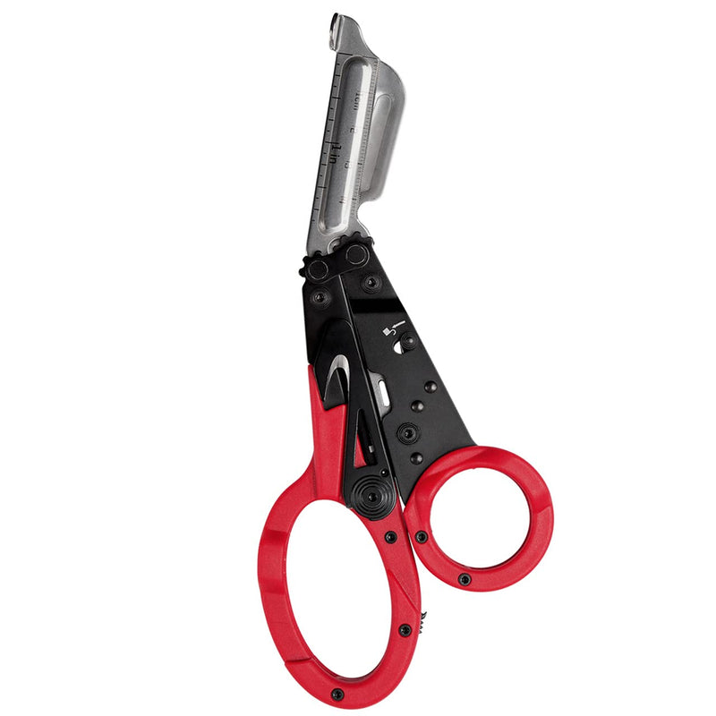 SOG ParaShears Lightweight Backcountry Stainless Steel Multi-Tool, 11 Tools Compound Leverage Technology, Red