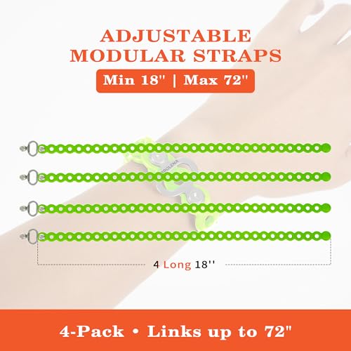 Modular Straps(18.5"), Flexible Multi-Tool, Organize, Bundle Pure Green