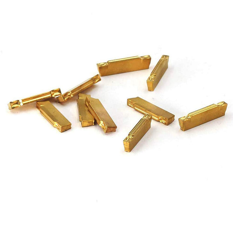 OSCARBIDE MGMN200 Carbide Grooving Inserts Carbide Inserts 10 Pieces/Pack,Multilayer Coated CNC Carbide Lathe Inserts for MGEHR/MGIVR Lathe Grooving Cut-Off Tool