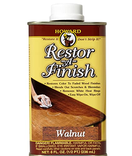 Homax 10120000 Steel Wool, 12 pad, Grade #0000, Rhodes American, Final Finish & Howard RF8 Products Restor-A-Finish, 8 oz, Walnut, 8 Fluid Ounces 0000- Super Fine Grade Wool + Restor, Walnut