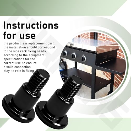 5 Pack Short M6 Step Bolt Compatible with Black-Stone Gas Griddle 1785 1868 1901 1902 1962 1963 2307 2322 2256 1916 2151, Fit Gas Griddles with Side Shelve