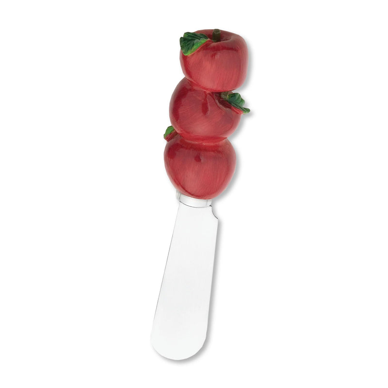Supreme Housewares Apple Cheese Spreaders, Hand-Painted Resin Handles with Stainless Steel Blades for Spreading Cream Cheese, Butter, Jam, or Sandwich, Set of 4