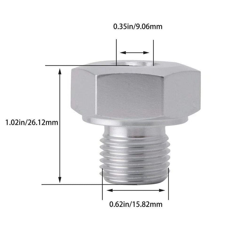 LS Swap Oil Pressure Sensor Adapter M16 1.5 to 1/8 NPT,Coolant Temperature Sensor Adapter M12 1.5 to 3/8 NPT for All GM LS Engines LS1 LSX LS3 5.3L 6.0L 6.2L