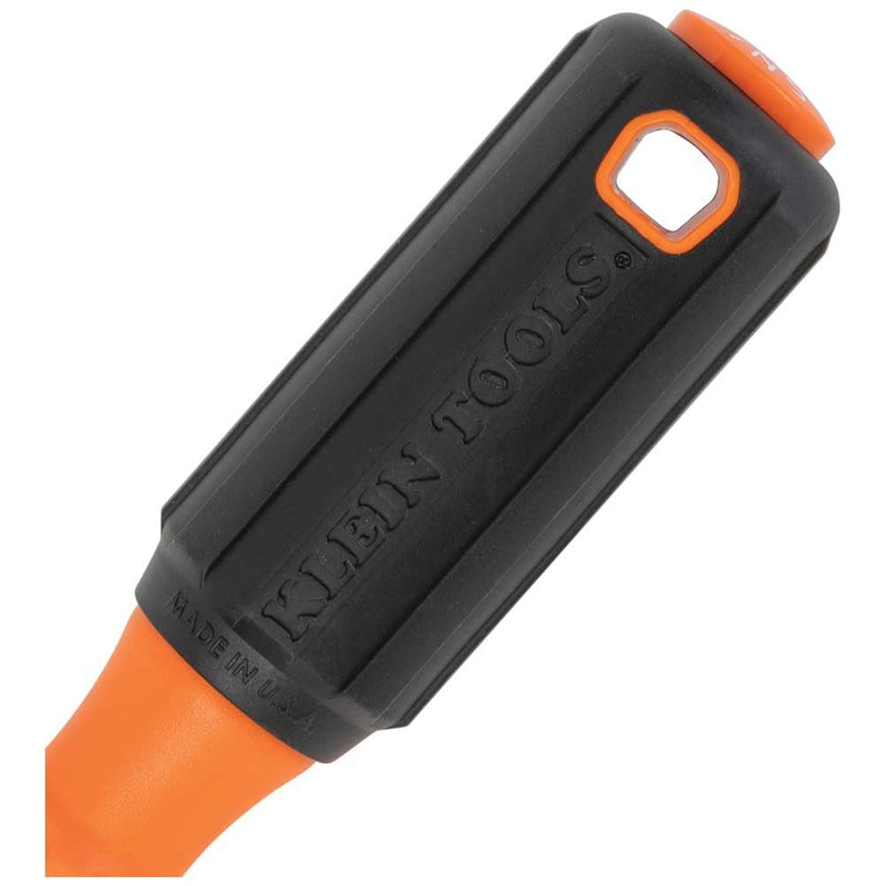 Klein Tools 6844INS Insulated Screwdriver, Made in USA, 1000V #2 Square Tip Screwdriver with 4-Inch Shank, Tip-Ident, Cushion-Grip Handle # 2 Square
