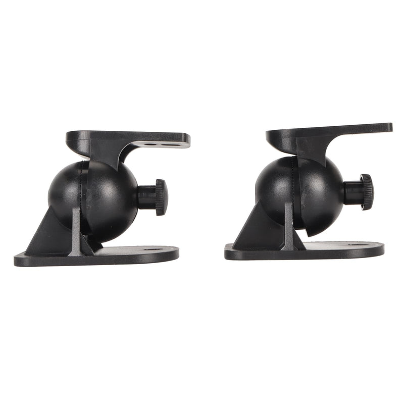 Plastic Speaker Wall Mount Bracket Adjustable Angle for Surround Sound Studio Speakers, Heavy Duty, Easy Install, 1 Pair with Hardware