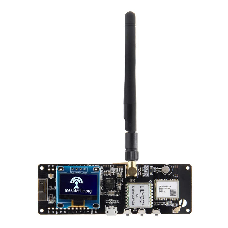 LILYGO T-Beam Meshtastic LORA32 915MHz ESP32 TTGO Development Board WiFi BLE CH9102F Chip Soldered OLED Module Meshtstic Version