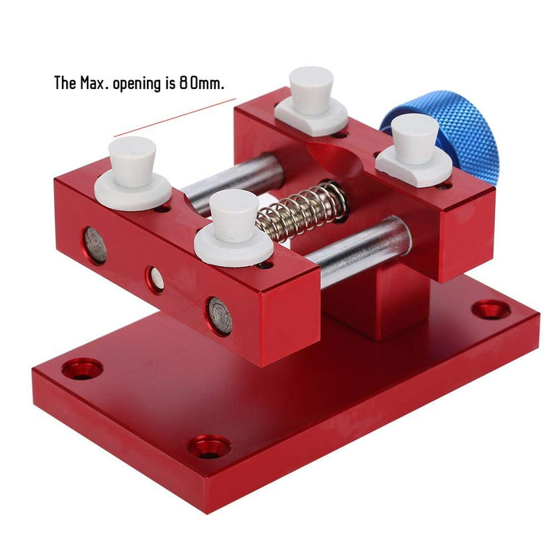 Adjustable Watch Case Holder, Metal Wristwatch Repairing Open Case Holder Watch Strap Remover Base Movement Repair Tool Watchmaker Tool (Red) Red