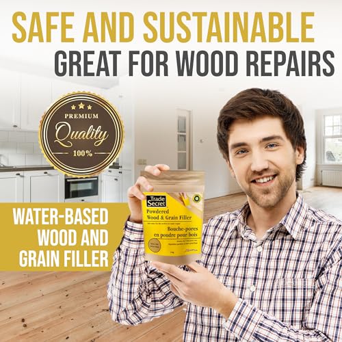 Trade Secret Wood Filler Powder, White Oak Tintable Grain Repair, 150 g