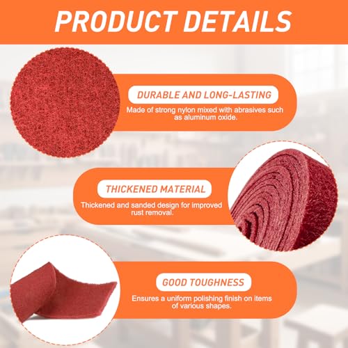 General Purpose Scuff Pads - Cuttable, 6m x 100mm, P 120 240 400 Grit, Wet/Dry Reusable Sanding Sheets for Paint Prep, Auto Body, Woodworking & DIY Mix