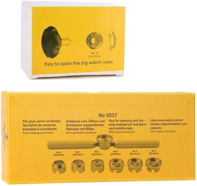 Watch Repair Tool & Kits, Watch Opener Tool 5537 Watch Back Case Opener Closer Remover Watch Battery Replacement Tool Watch Case Back Opener for Watch Watchmaker Repair Tool with 7 Grooved Chucks