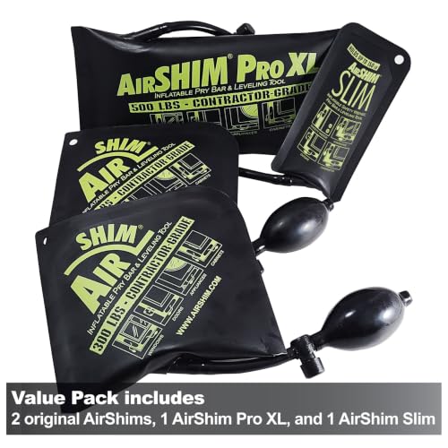 Calculated Industries 1132 AirShim Inflatable Pry Bars & Leveling Tools 4-pc Combo Set of 4