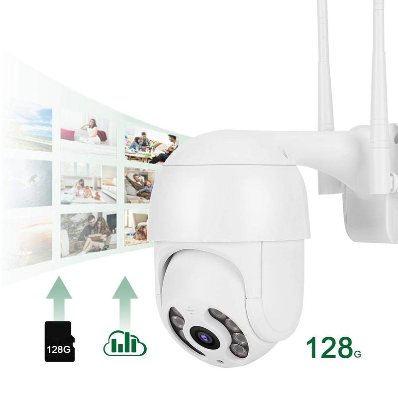 2In PTZ Dome Camera 1080P 8 Lights with 110 240V Remote Control Multiplayer Shared Motion Detection Smart Camera for Home Office