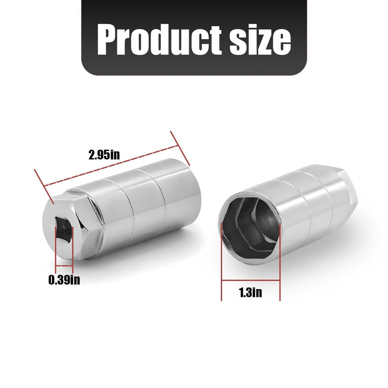 Car Oil Pressure Sensor Socket, 1/16 Auto Socket Switch Fits 3/8" Drive 1 1/8" Hex Wrench, Professional Vehicle Accessories for Quick Removing Installing Oil Sending Unit (White) White