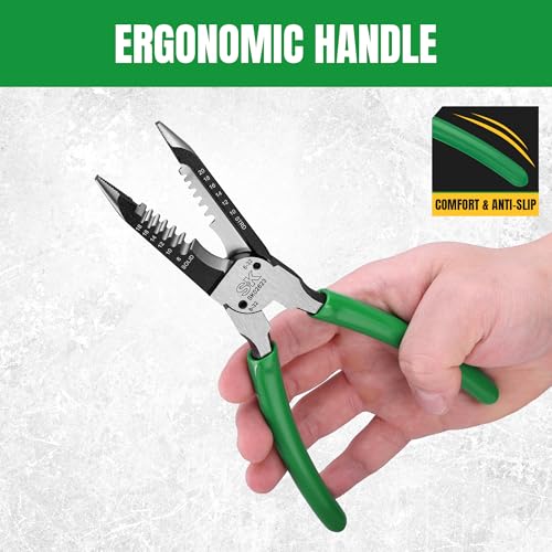 SK 8-Inch Multi-Use Wire Stripper, 4 in 1 Wire Stripping Tool