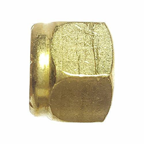 Fastenere Nylon Insert Hex Lock Nuts #10-24 Solid Brass Alloy Steel Grade 360, Plain Finish, Corrosion-Resistant, Durable Hardware Nuts for Secure Fastening, Locking Nut, (50-Pack) 10-24 (50 Pack)