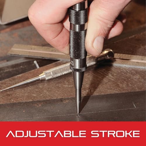 Starrett Automatic Center Punch, 100mm (4") Length, 11mm (7/16") Diameter 100mm x 11mm