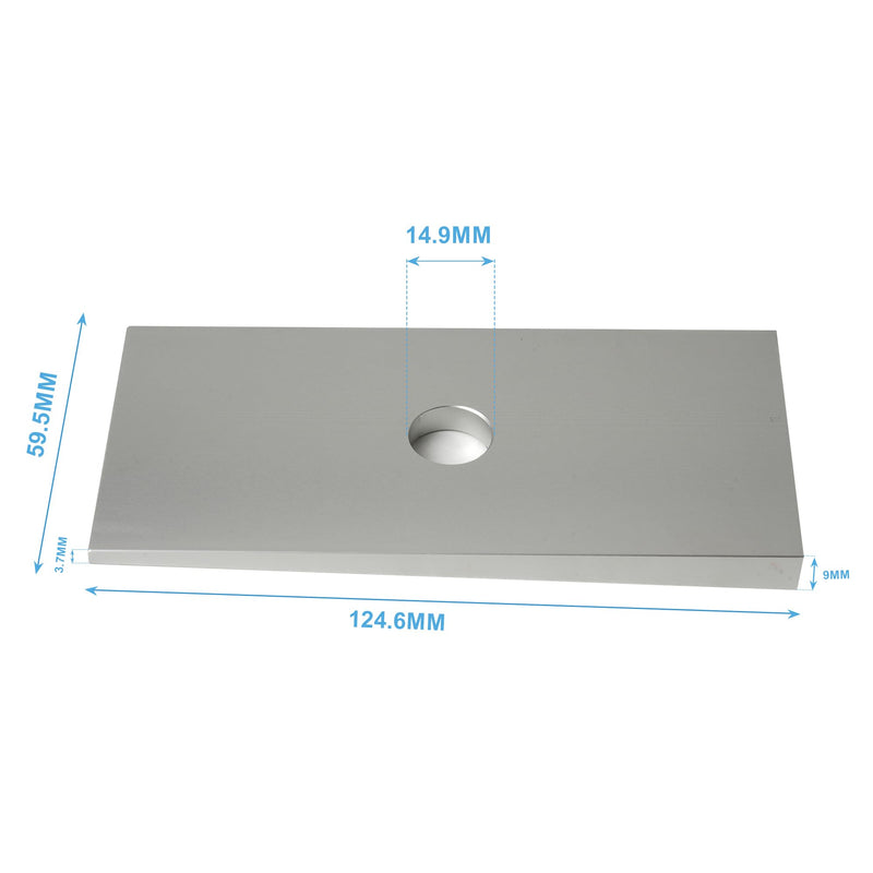 2.5 Degree Angle Correction Universal Suspension Axle Shims for Leaf Springs and Lift Blocks Silver