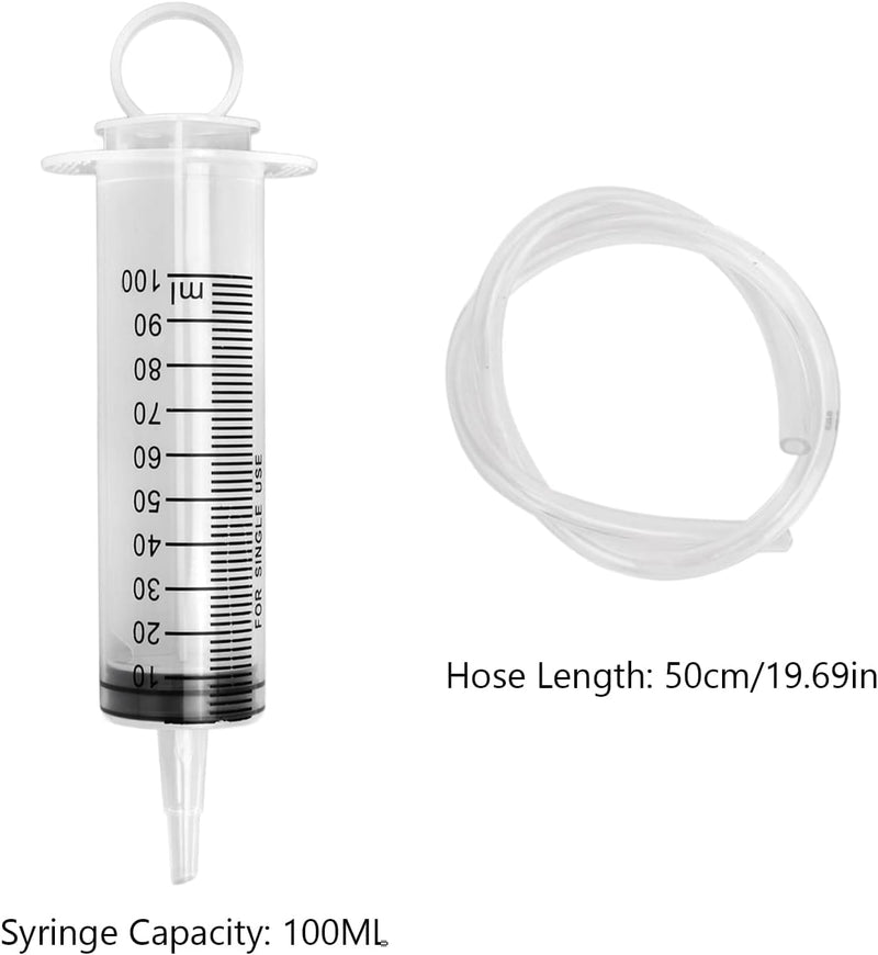 Brake Bleed Kit Fluid Bleeder Pressure Motorcycle Hydraulic Disc Clutches Oil Bleeding Extractor Reverse Bleeder Tool 100ml Syringe 50cm/19.69Inch Hose Universal Motorbike Scooter Maintenance