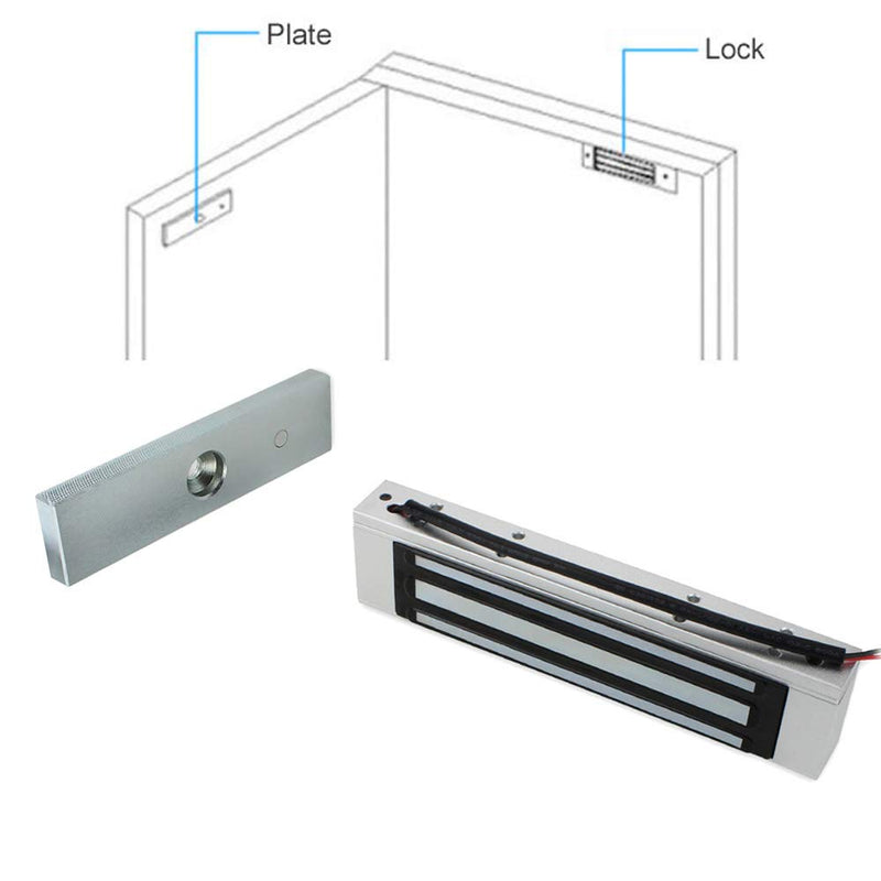 350Lbs(180KG) Holding Force Electromagnet Magnetic Electric Lock 12V Singe Door