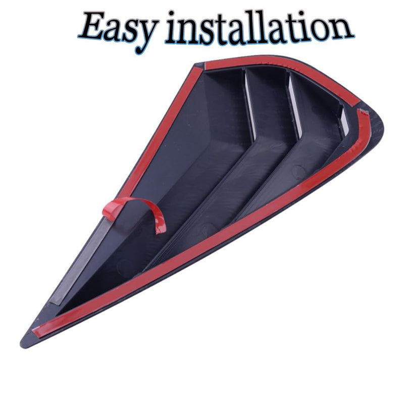 2PCS Print Rear Side Window Louvers Air Vent Scoop Shades Cover Blinds Trim for Kia Forte 2019 2020 2021 2022 2023 2024 - ABS Carbon Fiber Sport Interior Accessories Forte 2019-2024