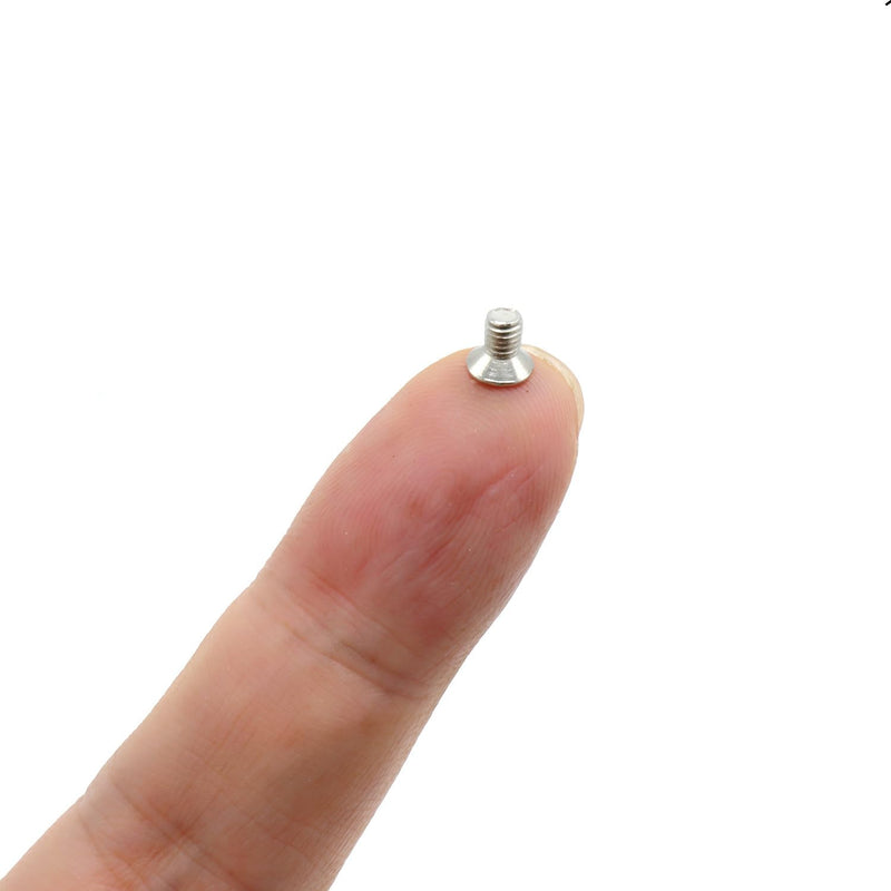 50Pcs Hard Drive Screws 2.5 inch,Stainless Flat Phillips Head HDD SSD M3 x 5mm Mounting Screw for Computer PC Laptop Case,2.5" Silver