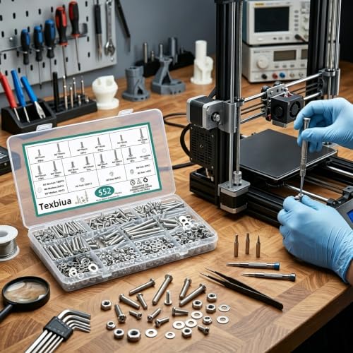 552 Pcs Metric Screws Nuts and Bolts Assortment Kit, M3 M4 M5 M6 Set Screws Silver