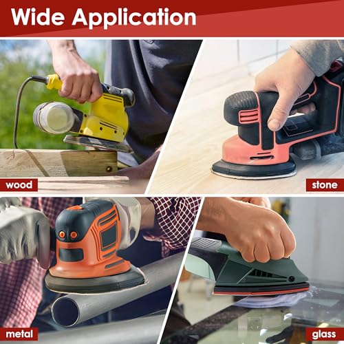 96 Pcs Mouse Sander Sandpaper Detail Sanding Pads,No Cut Line 96 no cut line