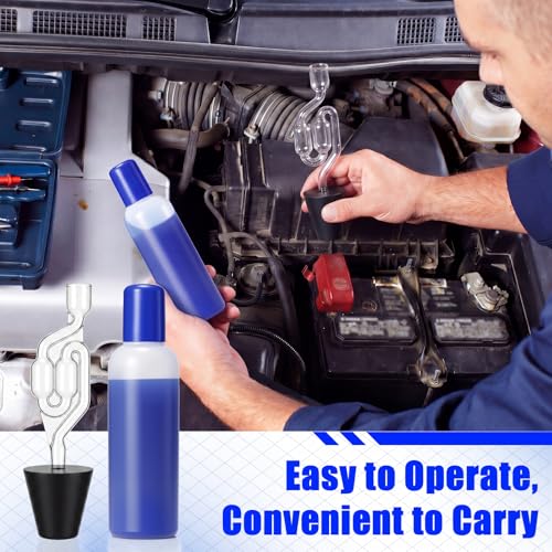 Tellegloww Head Gasket Tester Kit Combustion Leak Tester with Universal Adapter Fast Over 100 Tests 7.98 oz Coolant Leak Detection Fluid Block Engine Test Kit for Cars Suvs Trucks Motorcycles