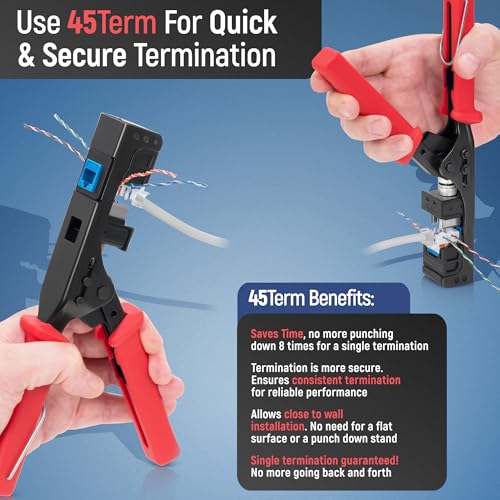Everest 45Term - 45° Angled Speed Termination Keystone Tool