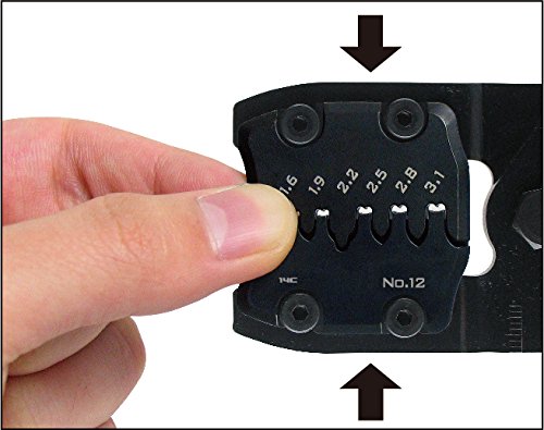 ENGINEER PAD-12 Handy Crimping Tool, Ultra-Precise Crimper Forming Excellent Crimping Finish 中 Main unit + dice Single Item