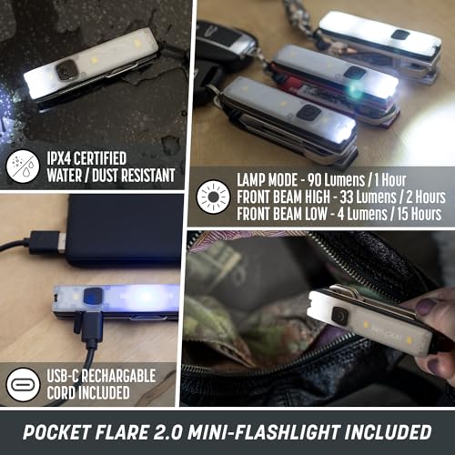  [AUSTRALIA] - Keyport Essential Plus Kit: Pivot 2.0 Modular Key Organizer with Flashlight Black