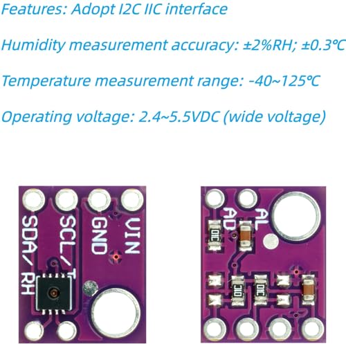 2Pcs Temperature Humidity Sensor Module Compatible with SHT31-D