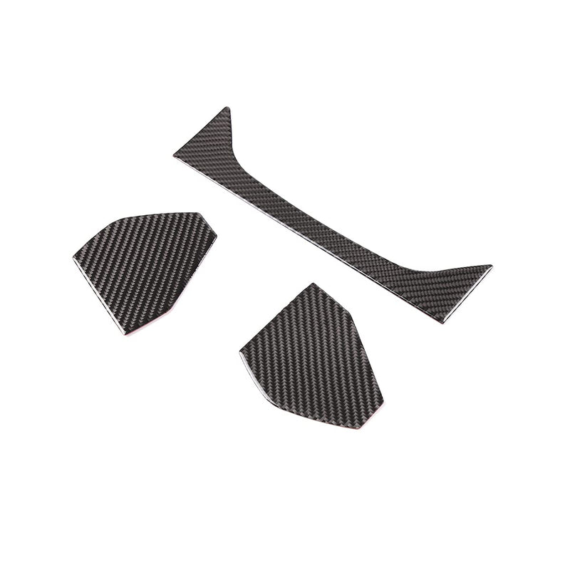  [AUSTRALIA] - Soft Carbon Fiber Dashboard Trim Sticker Fit for Toyota Supra GR A90 A91 MK5 2019-2026, Instrument Panel Dashboard Tachometer Console Trim Cover 3Pcs (Black) Black