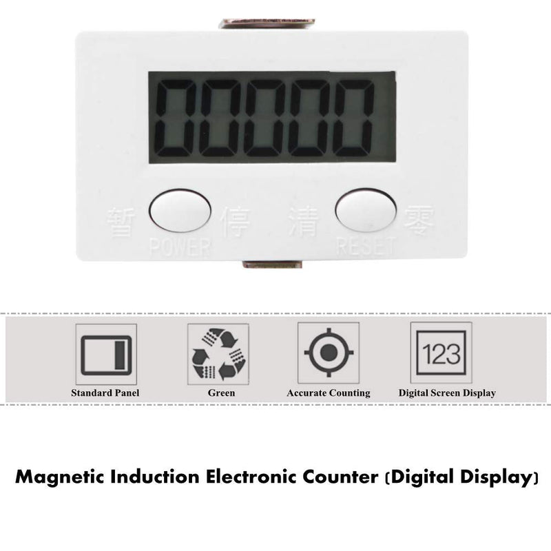 Magnetic Induction Counter,Digital Electronic Punch Counter,Metal Sensor, 5-Digits LCD Digital Display 0-99999, Magnetic Induction Proximity Switch