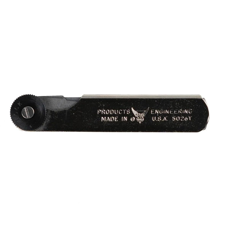 PEC Tools Feeler Gauge Set, 26 Straight Blades, 0.0015-0.025", Made in USA Straight Leaf 0.0015-0.025''