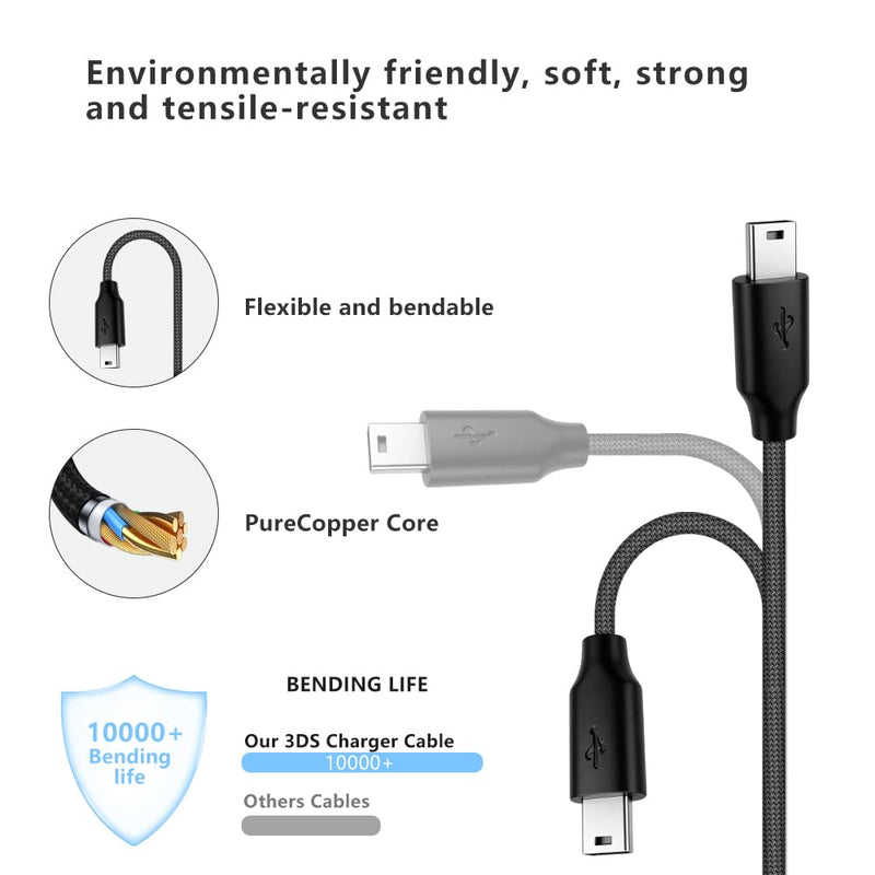 Charger 1-Pack USB-C Charging Cable Adapter, Compatible with TI-84 Plus CE, TI-84 Plus C Silver Edition, TI 89 Titanium, and TI Nspire CX/TI Nspire CX CAS Graphing Calculator