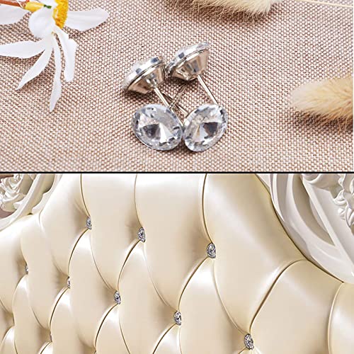 ZAYI 20mm Diamond Crystal Upholstery Nails Buttons Tacks Sofa Headboard Furniture Tacks Wall Decor 20pcs (20mm) 20 mm