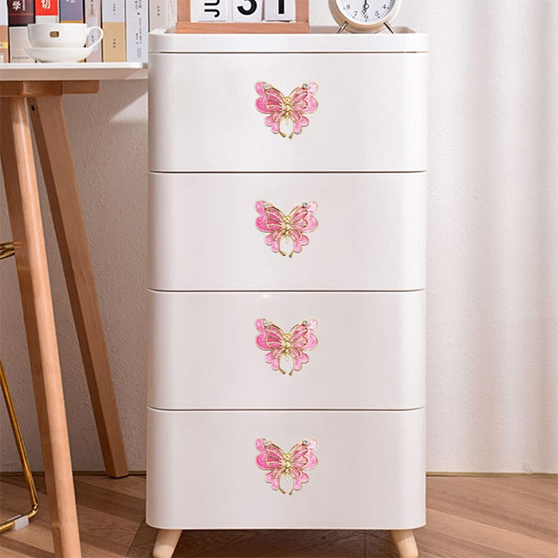 brandname Beyoo Decorative Metal Butterfly Shape Knob Door Handle Cabinet Drawer Cupboard Pull Dresser Single Hole Knobs Handles for Kitchen Furniture Cabinet Wardrobe Cupboard (6) Pink,Gold 6