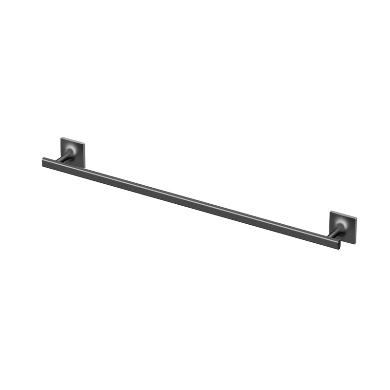 Gatco 5580MX Waterline Towel Bar, 24 Inch Wall Mounted Bathroom Towel Holder, Modern Matte Black Bath Towel Rack