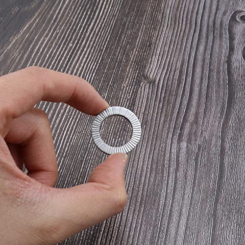 30 Pair Lock Washer Wedge Lock Washers Manganese Steel M8/M10/M12/M16/M20 Shakeproof Quick Speed Locking Washer Anti-Loose Washer Assortment Kit