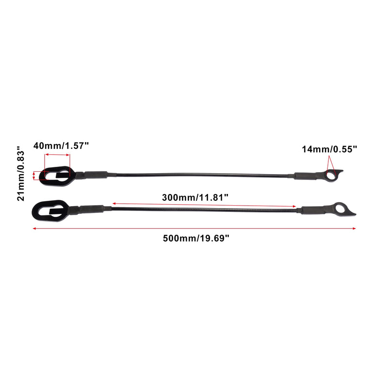 X AUTOHAUX Pair Rear Tailgate Cables Lift Gate Support Straps Pickup for Dodge for Ram 1500 2500 3500 1994-2002 55345124AB 55345125AB