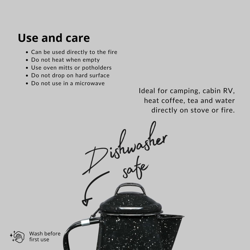 Granite Ware Coffee Boiler, 3 Qt - Speckled Black 1 pc/96 Oz