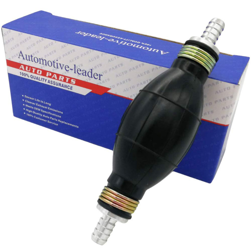 10mm 3/8" Black Bulb Type Rubber Fuel Transfer Vacuum Fuel Line Hand Primer Gasoline Petrol Diesel Pump Bulb for Marine Boat Accessories 10mm 3/8"