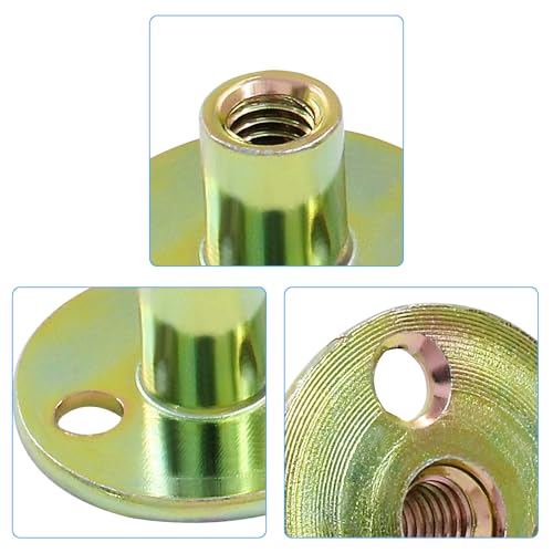 Hordion 24Pcs 5/16"-18 Carbon Steel T Nuts, Round Base Plate Nut 5/16"-18, 24pcs