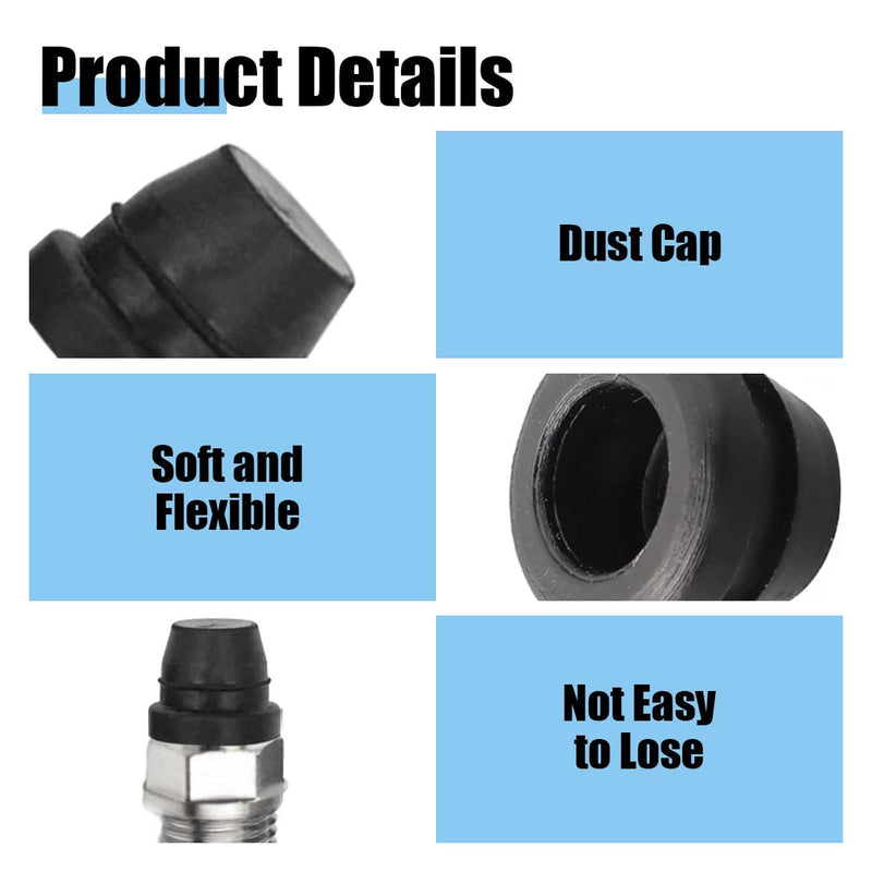 18PCS Car Brake Bleeder Screw Caps, Auto Rubber Grease Fitting Cap Dust Zerk Cover, Car Brake Bleeder Nipple Cap, Universal Brake Caliper Dust Stem Cover for Cars, Motorcycles 18PCS