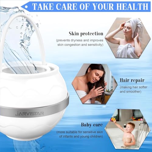 JARVISTAR Bath Filter for Tub Faucet, Reusable Hanging Design, White