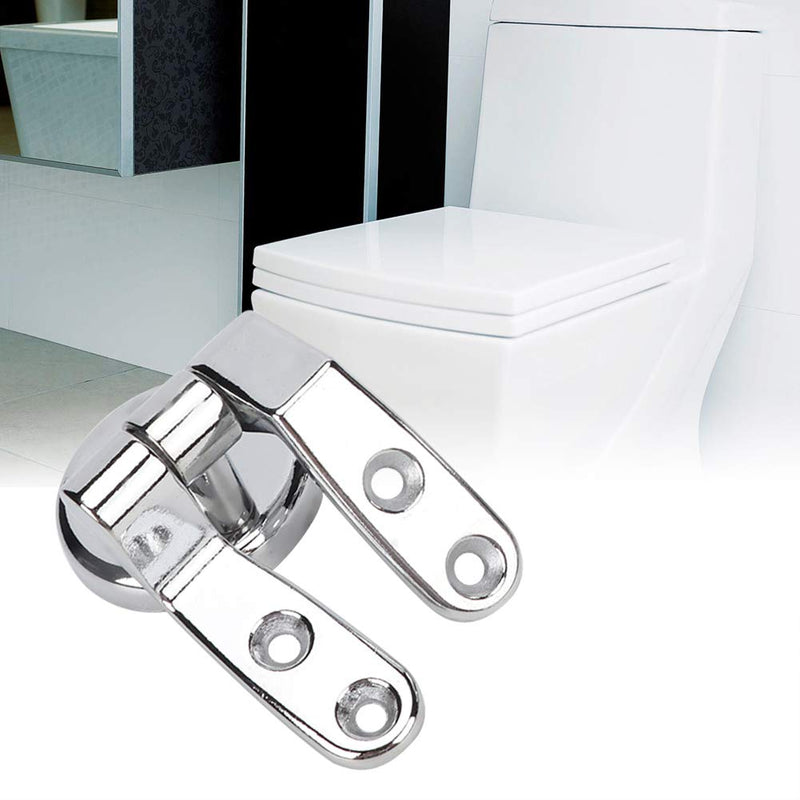 Toilet Seat Hinges, Durable Zinc Alloy Replacement Hinge Kit with Adjustable Bolts and Nuts for Standard Toilets Universal Fit Bathroom Hardware
