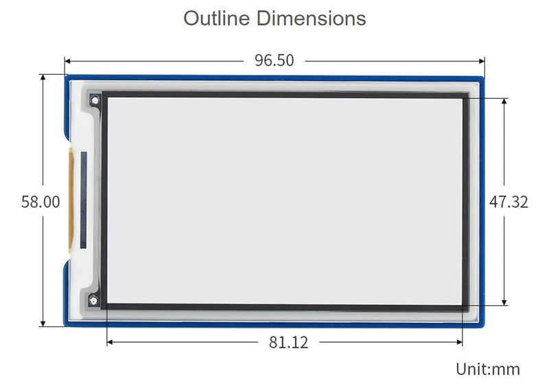waveshare 3.7inch E-Paper E-Ink Display HAT Compatible with Raspberry Pi4B/3B+/3B/2B/B+/A+/Zero/Zero W/WH/Zero 2W 480×280 Pixels Black/White 4 Grey Scales SPI Interface Supports Partial Refresh 3.7inch e-Paper HAT