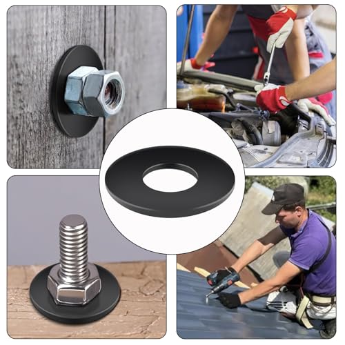 10-Piece 3/4" x 2" 304 Stainless Steel Flat Washers - Black Finish Screws Washers and Repair Washers for Industrial, Automotive and Home Use 3/4" x 2"