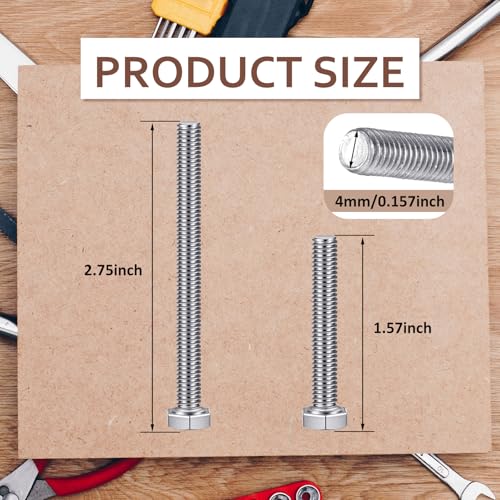 Tandefio 32 Pcs 304 Stainless Steel U Channel Sign Post Attachment Kit Mounting Hardware Road Sign Hardware 2-3/4" and 1-1/2" Mounting Screws Bolts and Nuts for Accessories